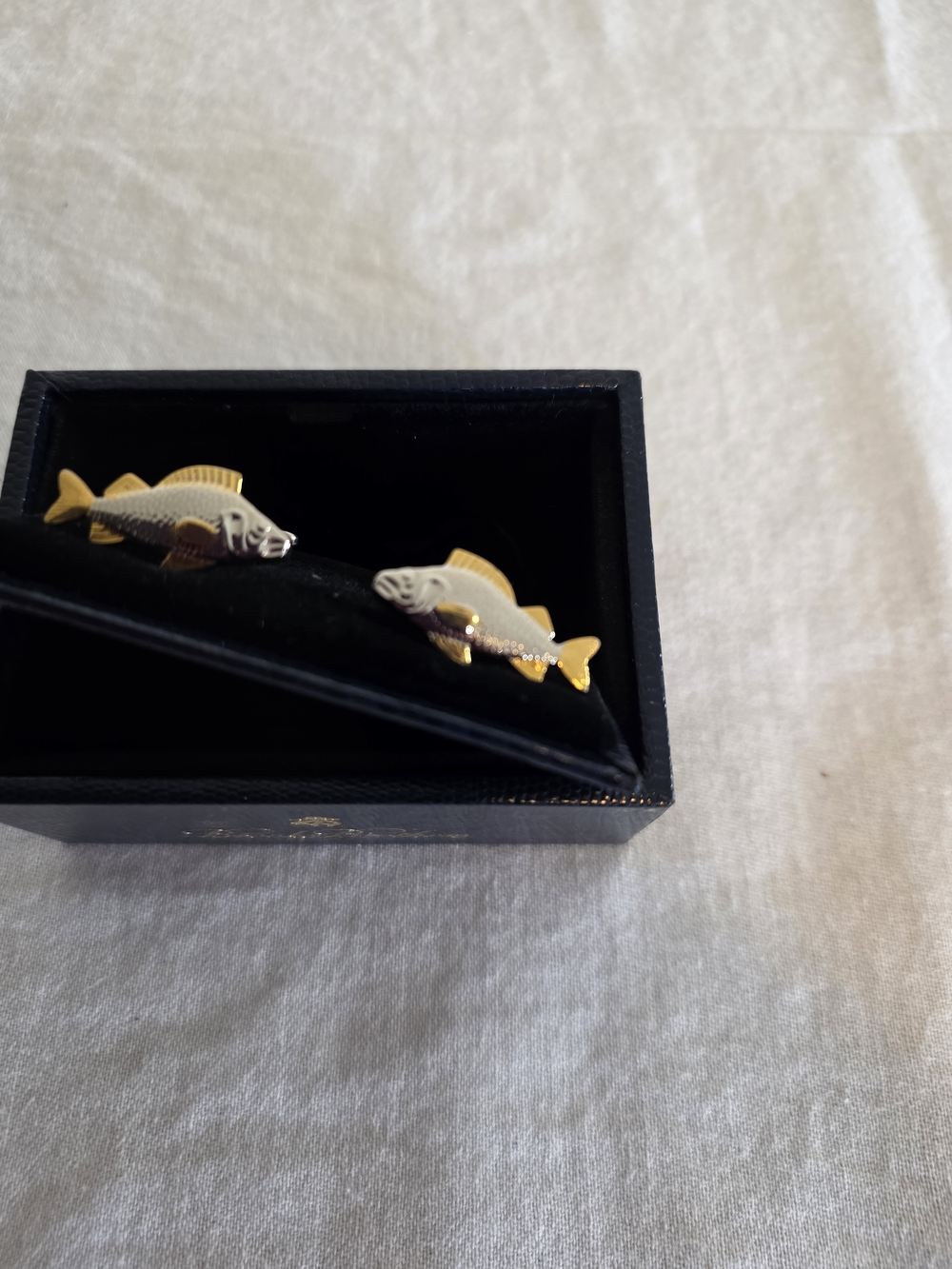 Brooks Brothers Gold and Silver Fish Cufflinks